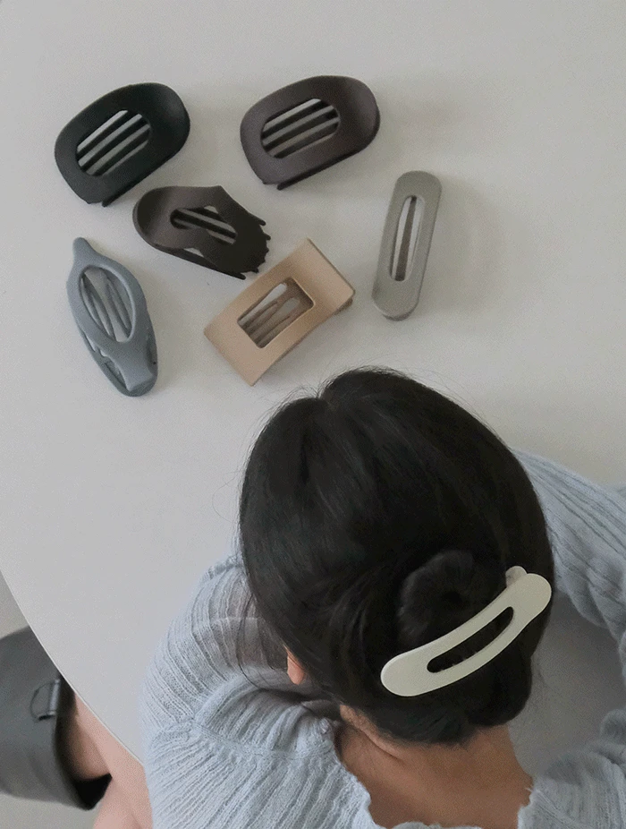 [7개 세트] 배김없는 반묶음 헤어 미니 집게핀