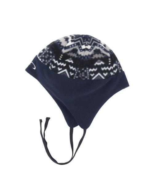 Ethnic Fleece Beanie - Navy