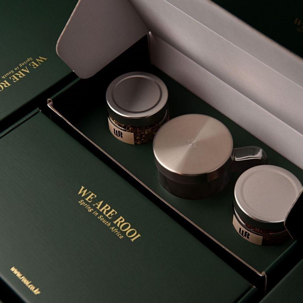 [선물세트] 루이보스 블렌즈 2종 + 티머그잔 / 쇼핑백 포함