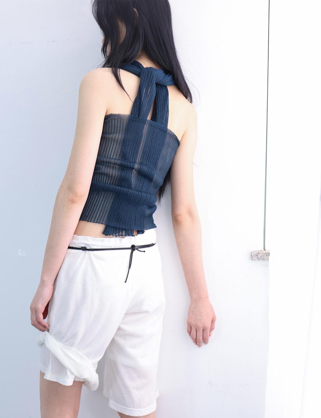 Sheer tank top (dark teal)