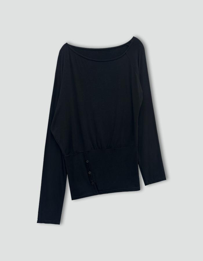 온 버튼 티셔츠