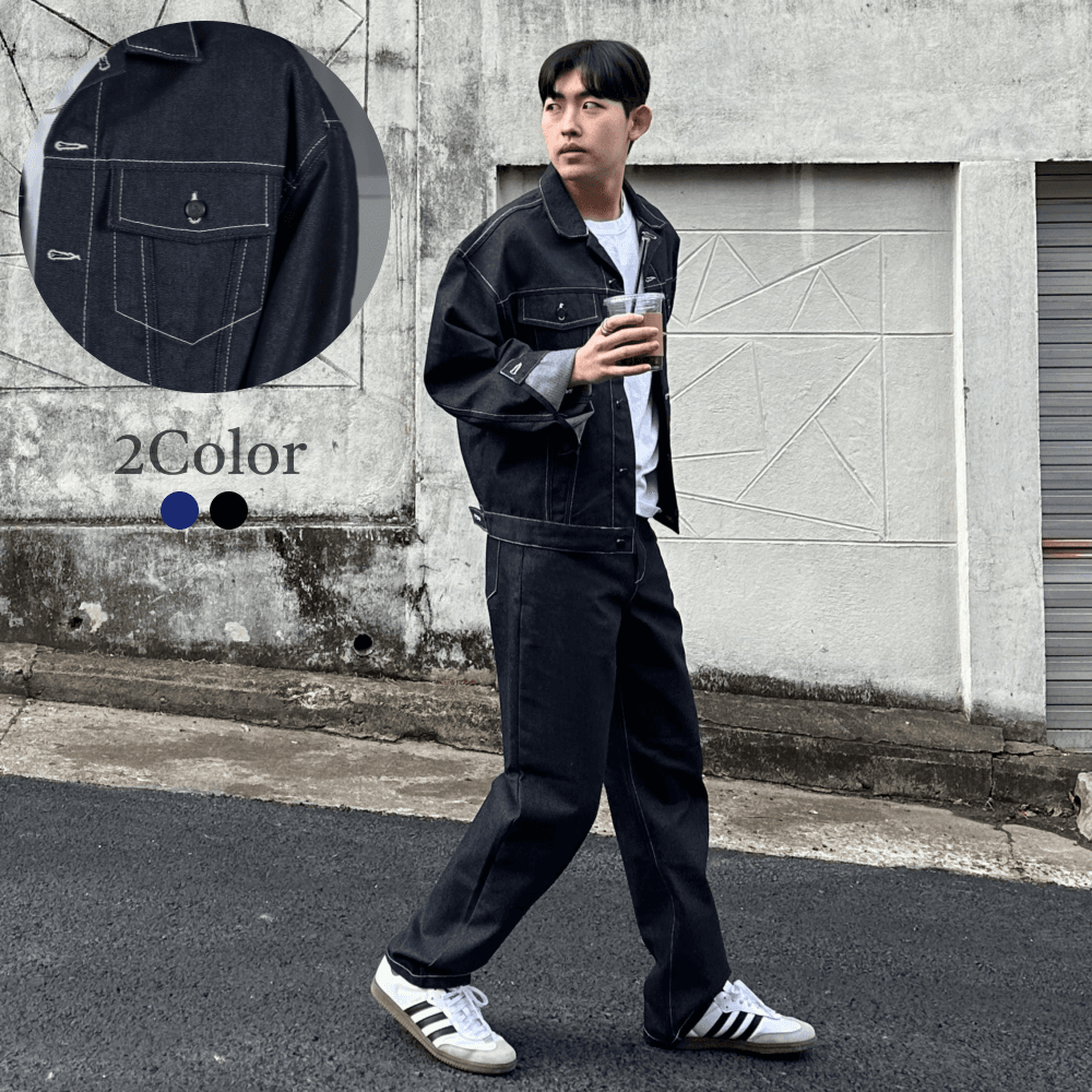 데님셋업 생지데님셋업 흑청자켓