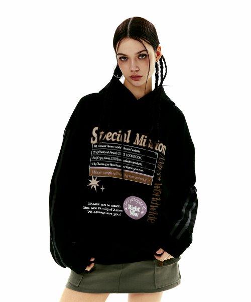 MISSION LOGO HOODIE BLACK