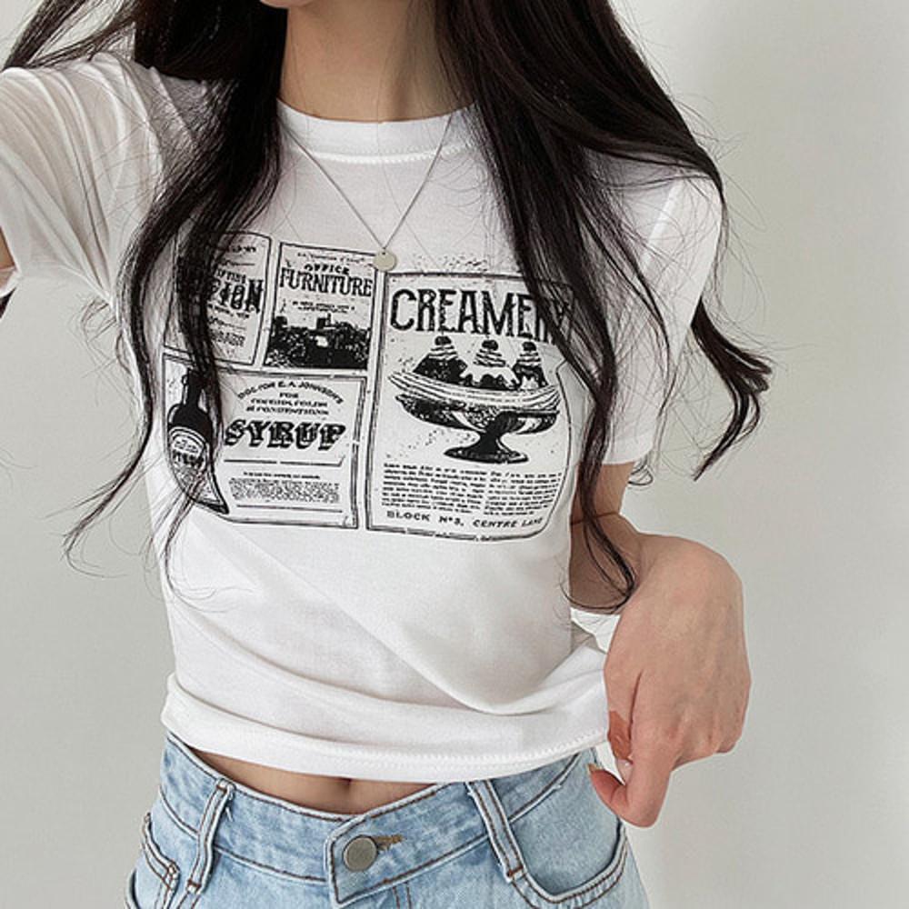 가격실화 유니크룩 빈티지 스트릿 프린팅 슬림 루즈핏 반팔티셔츠