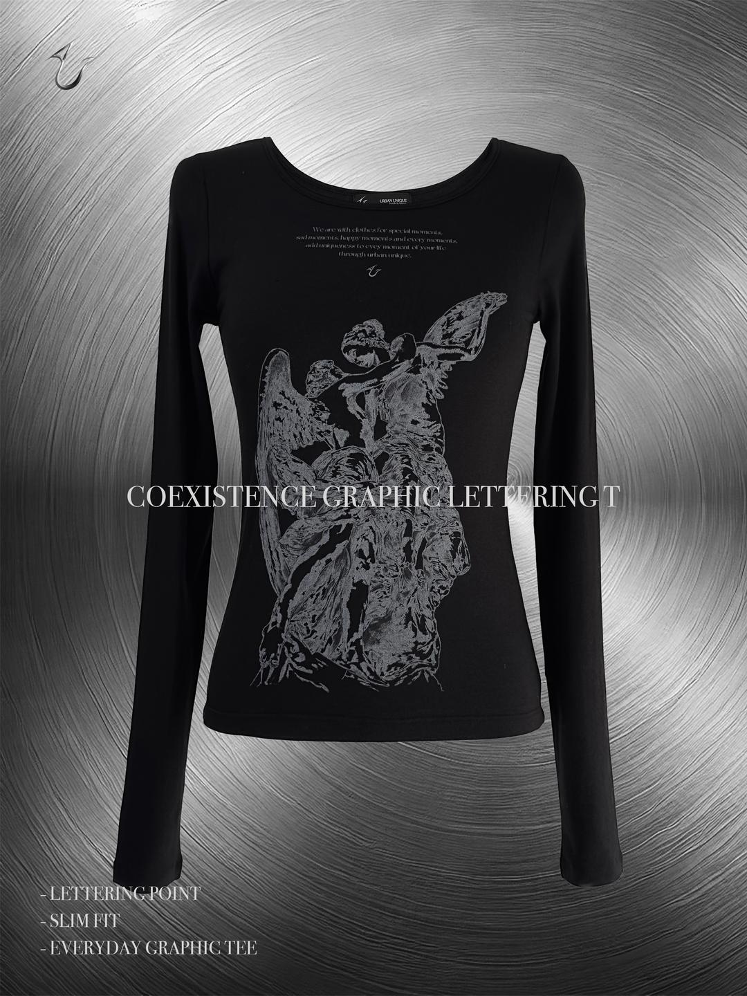 어반유니크 [MADE] coexistence graphic lettering T_BLACK