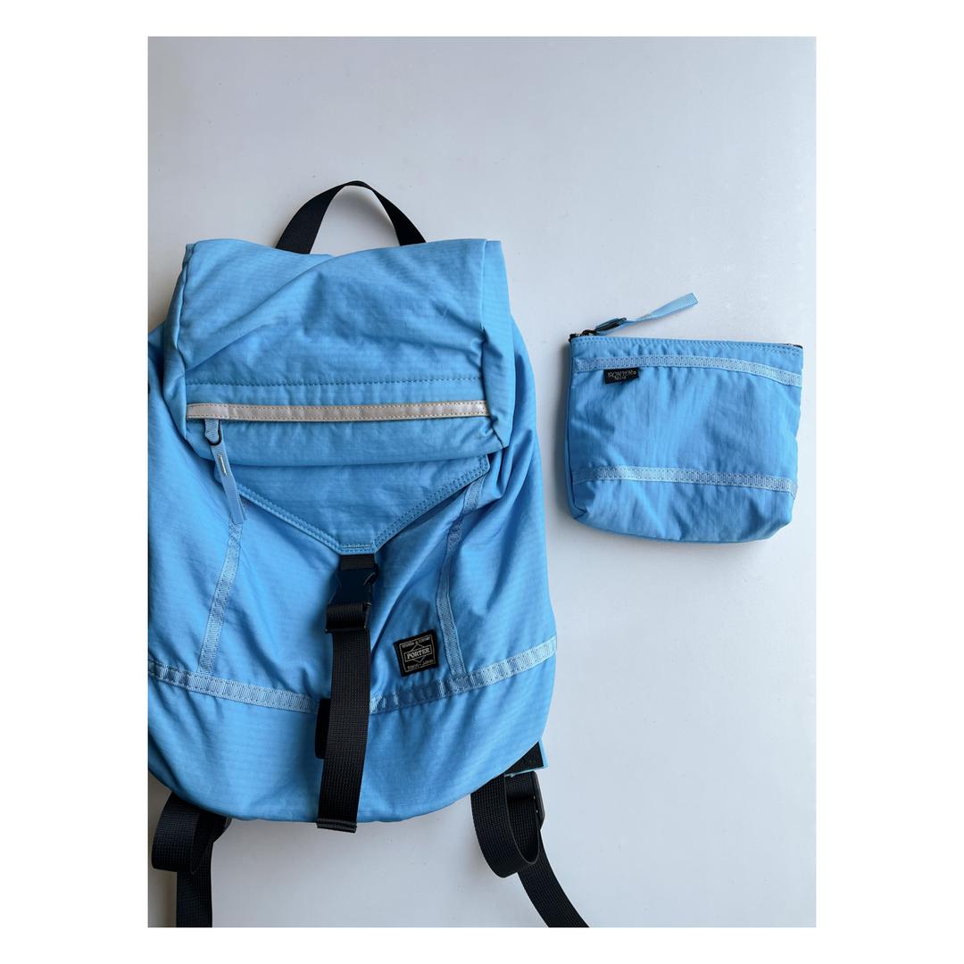 PORTER NYLON RIPSTOP - RUCKSACK (Vintage Sky Blue) *with pouch