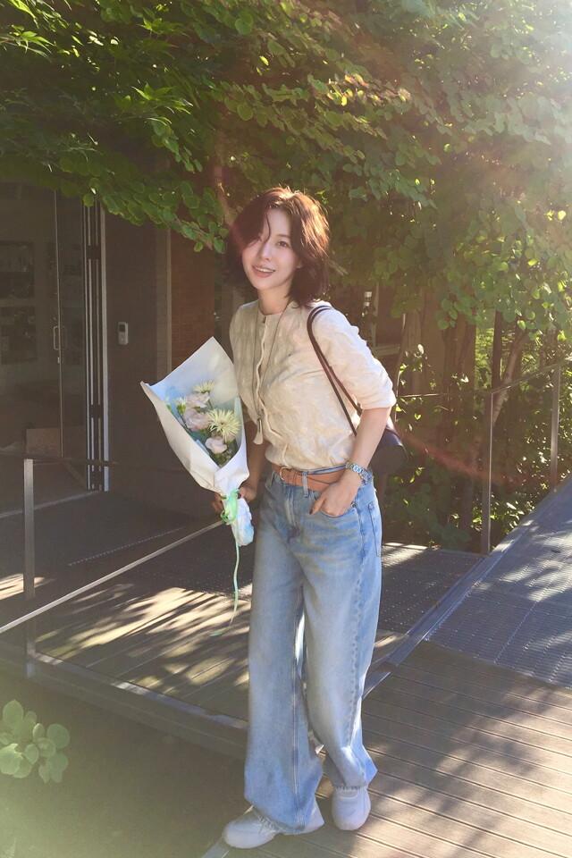 루즈 와이드 데님 팬츠