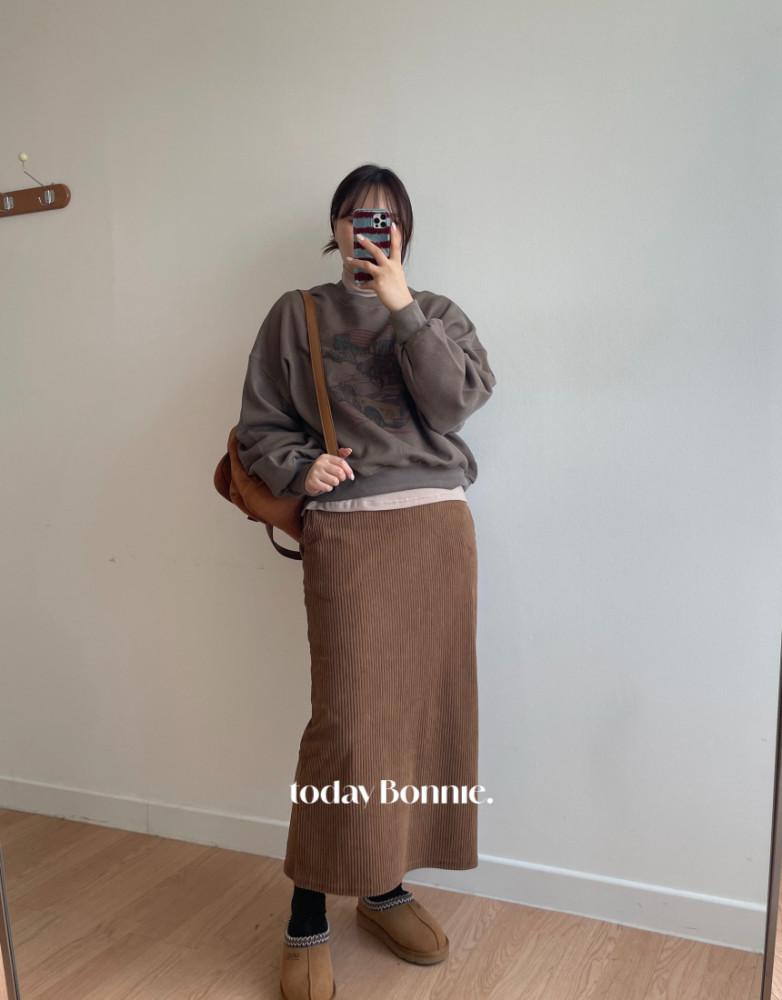 (제작) 겨울까지 쭉 입는 데일리 벨루아 밴딩 스커트