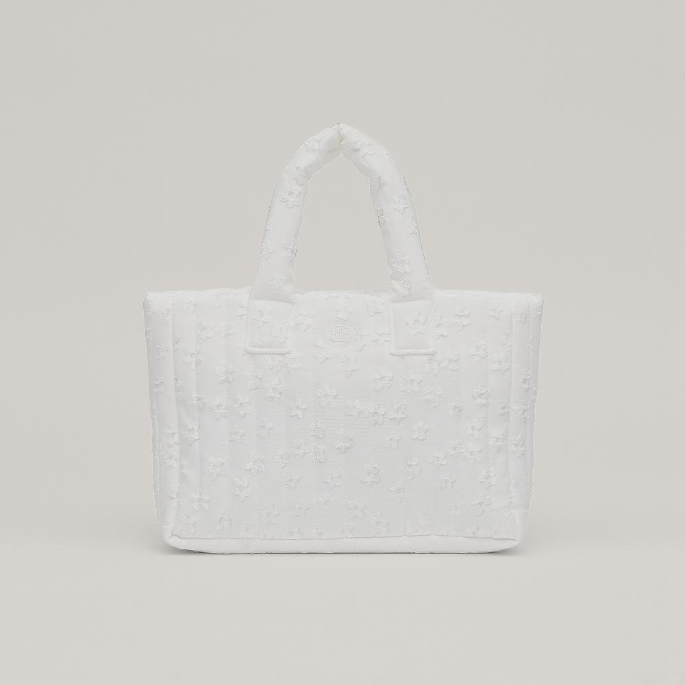 [29CM 단독]Flower Jacquard Padding Bag (White)