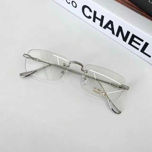 [UV400 자외선 차단] 갓성비 가벼운 무테안경 투명테 사각테 패션안경 데일리룩 바캉스룩 휴가룩