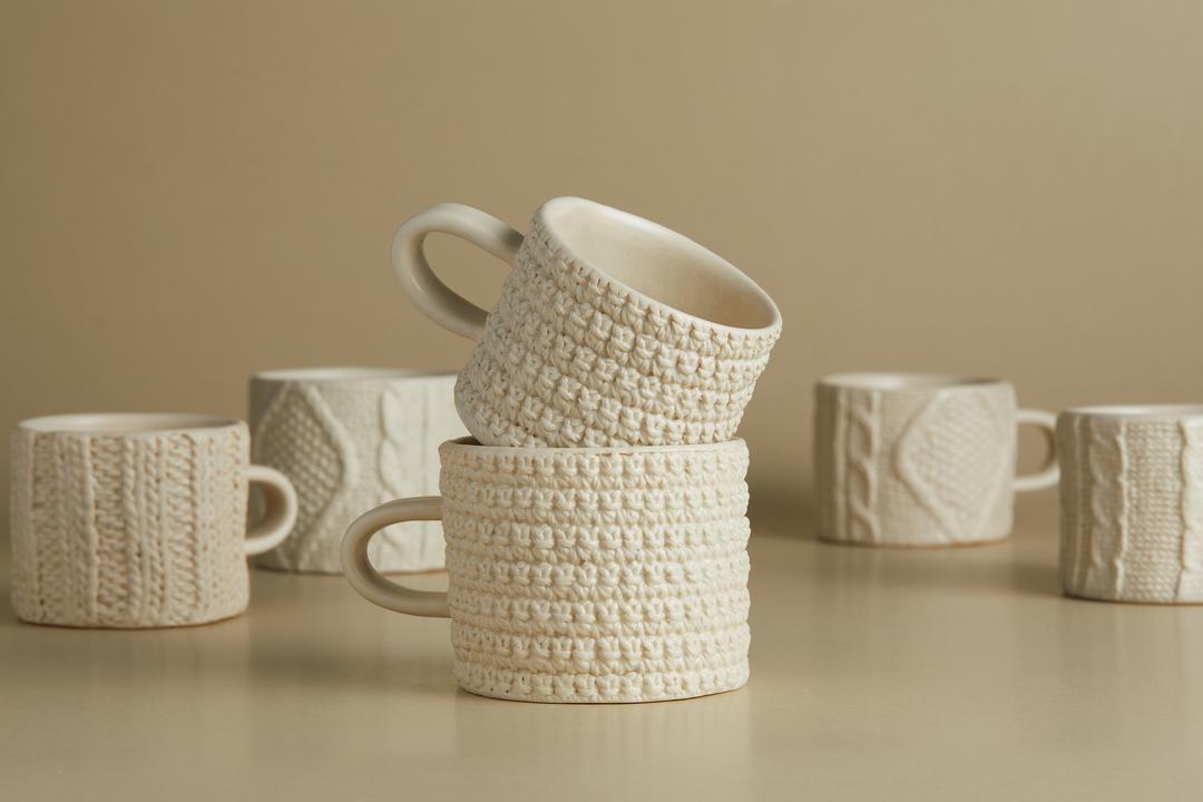 knit Mug 02 _ warm ivory