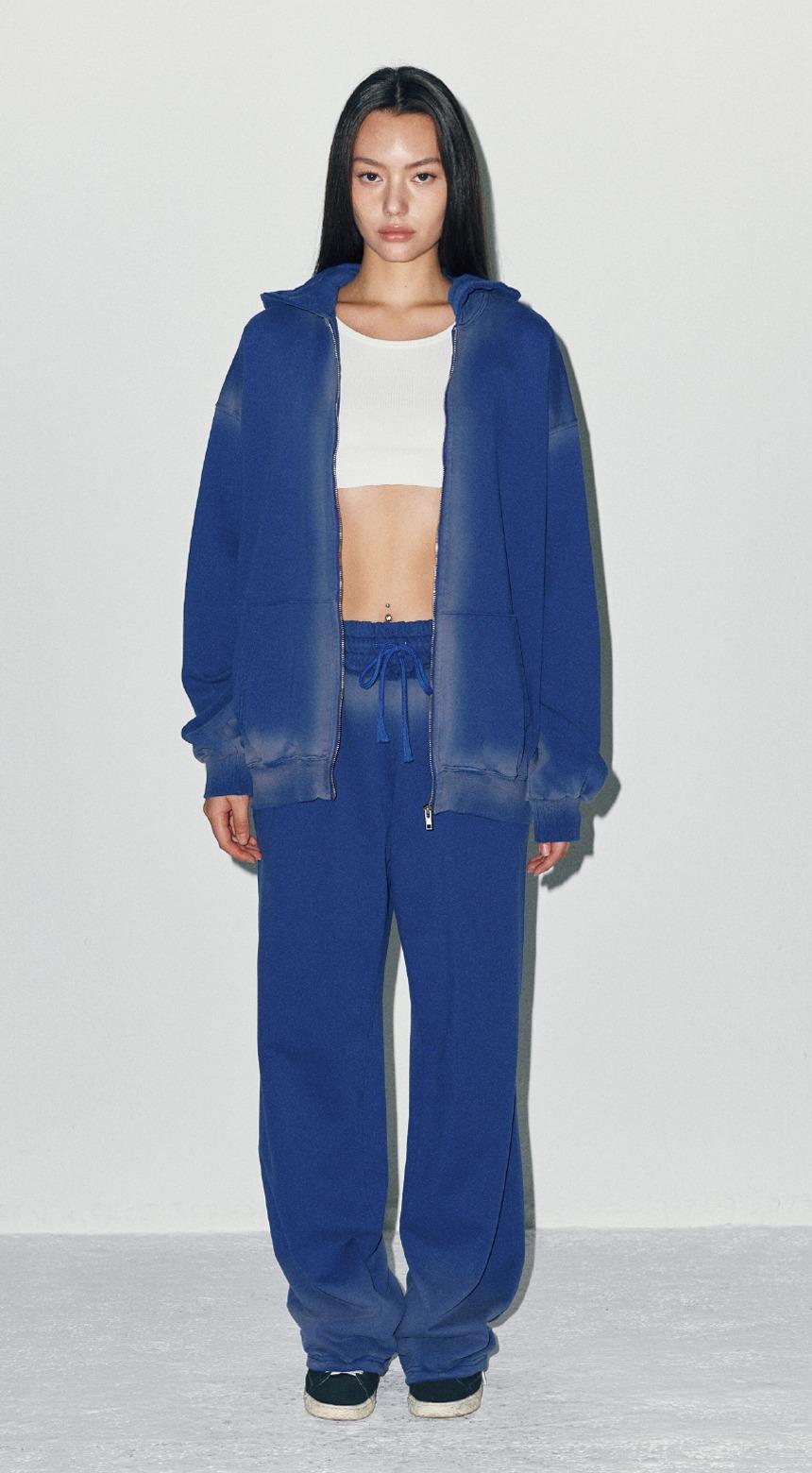 DOUBLE BELT SWEATPANTS BLUE