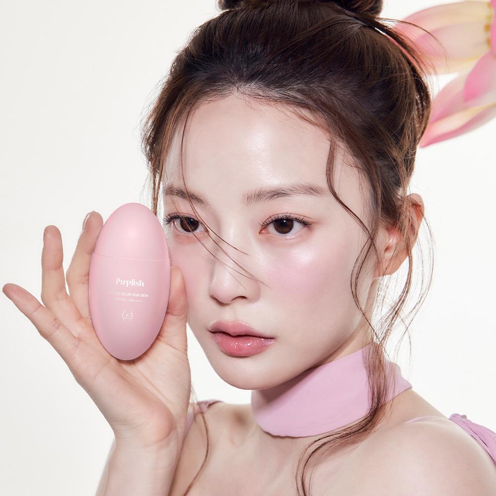 연꽃 블러 선 스킨