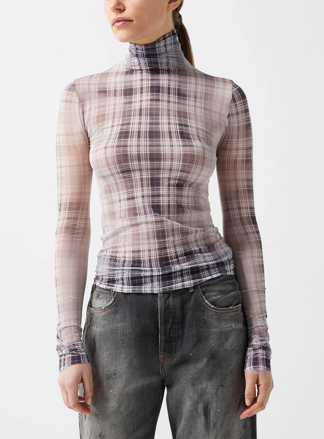 디세츄레이티드 체크 세컨드 스킨 탑