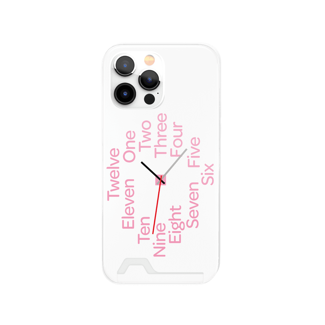 Clock Card Hard Phone Case