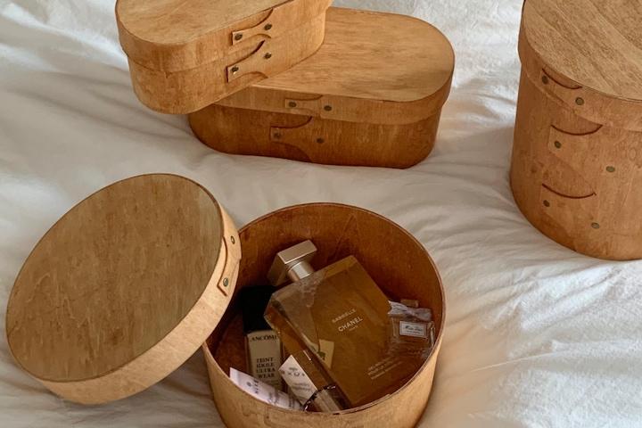 ROUND natural wood shaker box 네추럴 우드 리빙 셰이커 박스