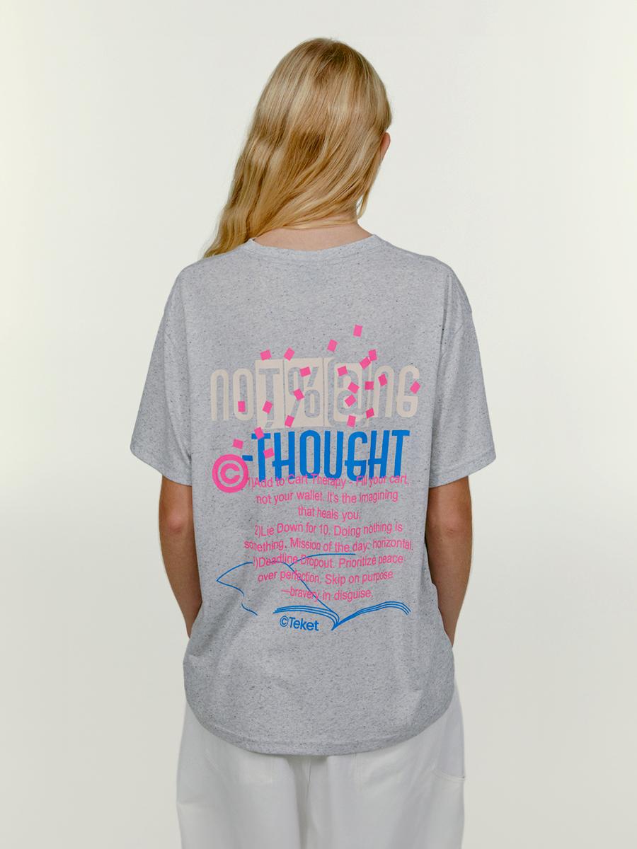 Red Capsule Tee Light Gray