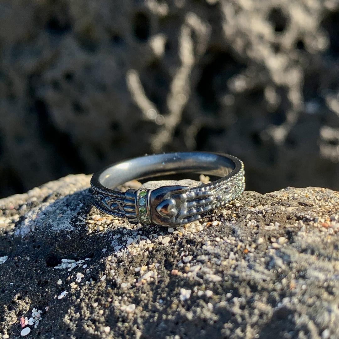 my love to you ring / green diamond