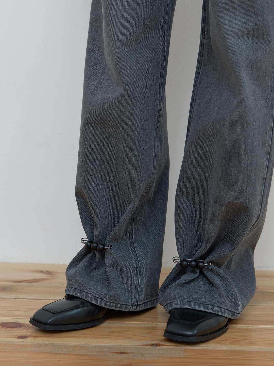 [1차 리오더] WOOD BEADS SAFETY PIN_BLACK