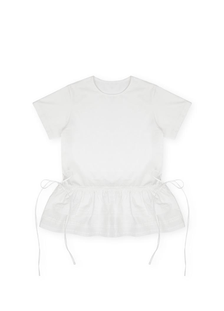 3rd/ Frill Layered Tee [ivory]