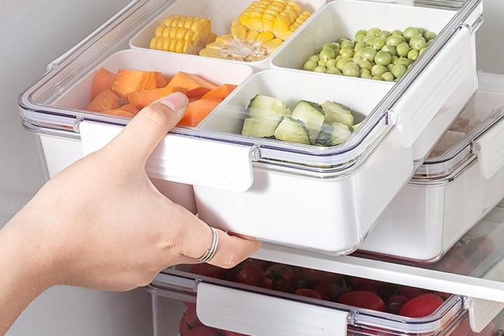 카니카니 나눔 식재료 보관 용기 냉장고 야채 소분 통 사각쿠키 과자 칸정리