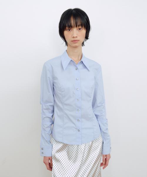 PIN-TUCK SHIRT_SKY