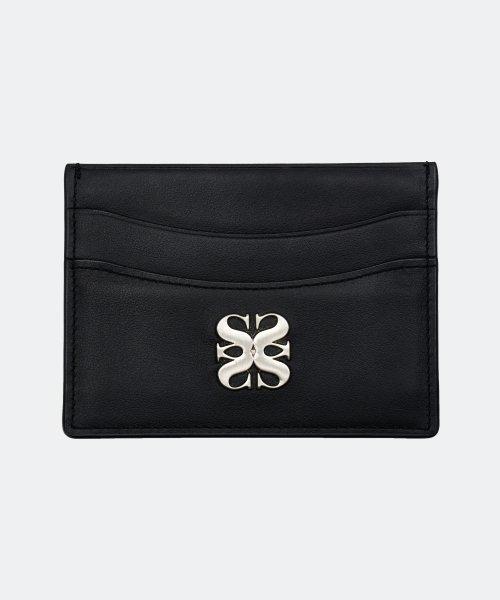 리가 레더 카드 홀더 클래식 블랙