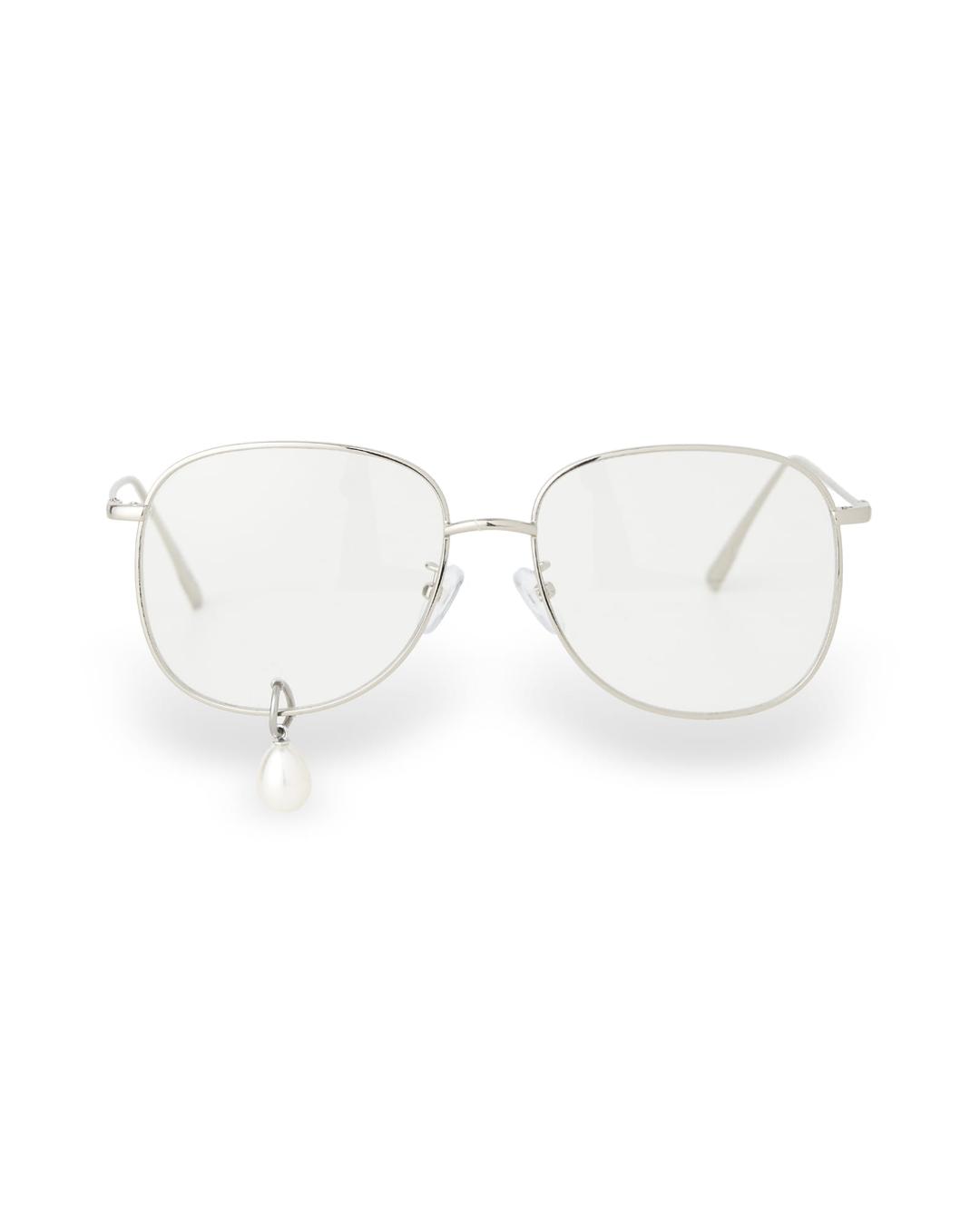 Pearl Tear Metal Glasses (Silver)