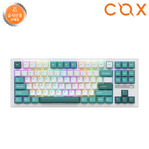 COX CK88 3모드 게이밍 기계식 키보드 베이비 화이트축