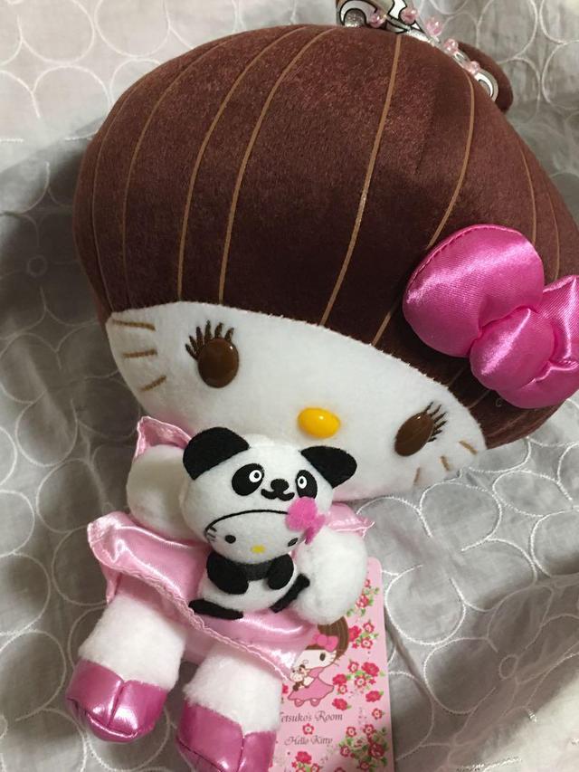 헬로키티 チャーミーキティ スーパーDX パフ付き ぬいぐるみ