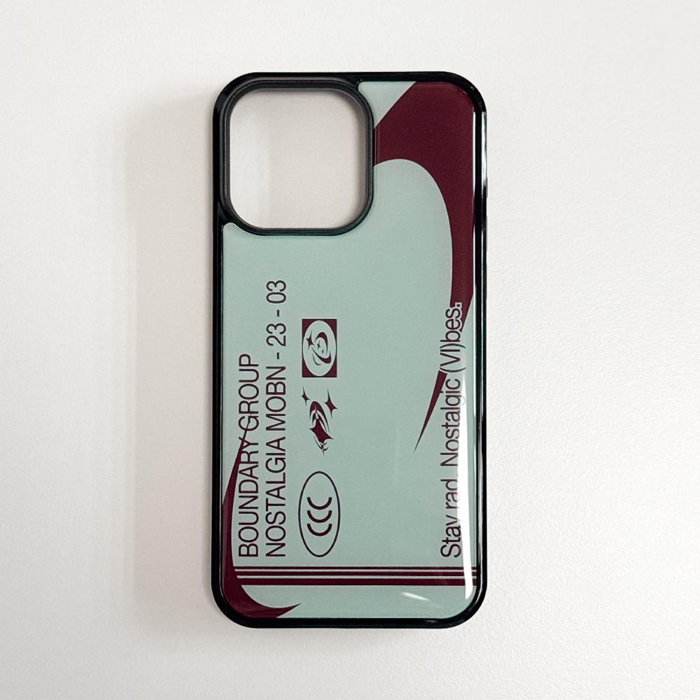 Dusty, Nostalgic Vibes Phone Case (PaleAqua/Burgundy)