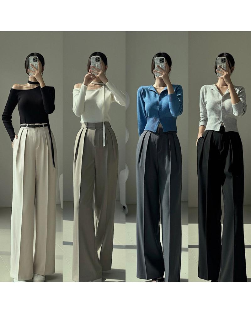 (고퀄) 에르 투턱 와이드 슬랙스 (4color)