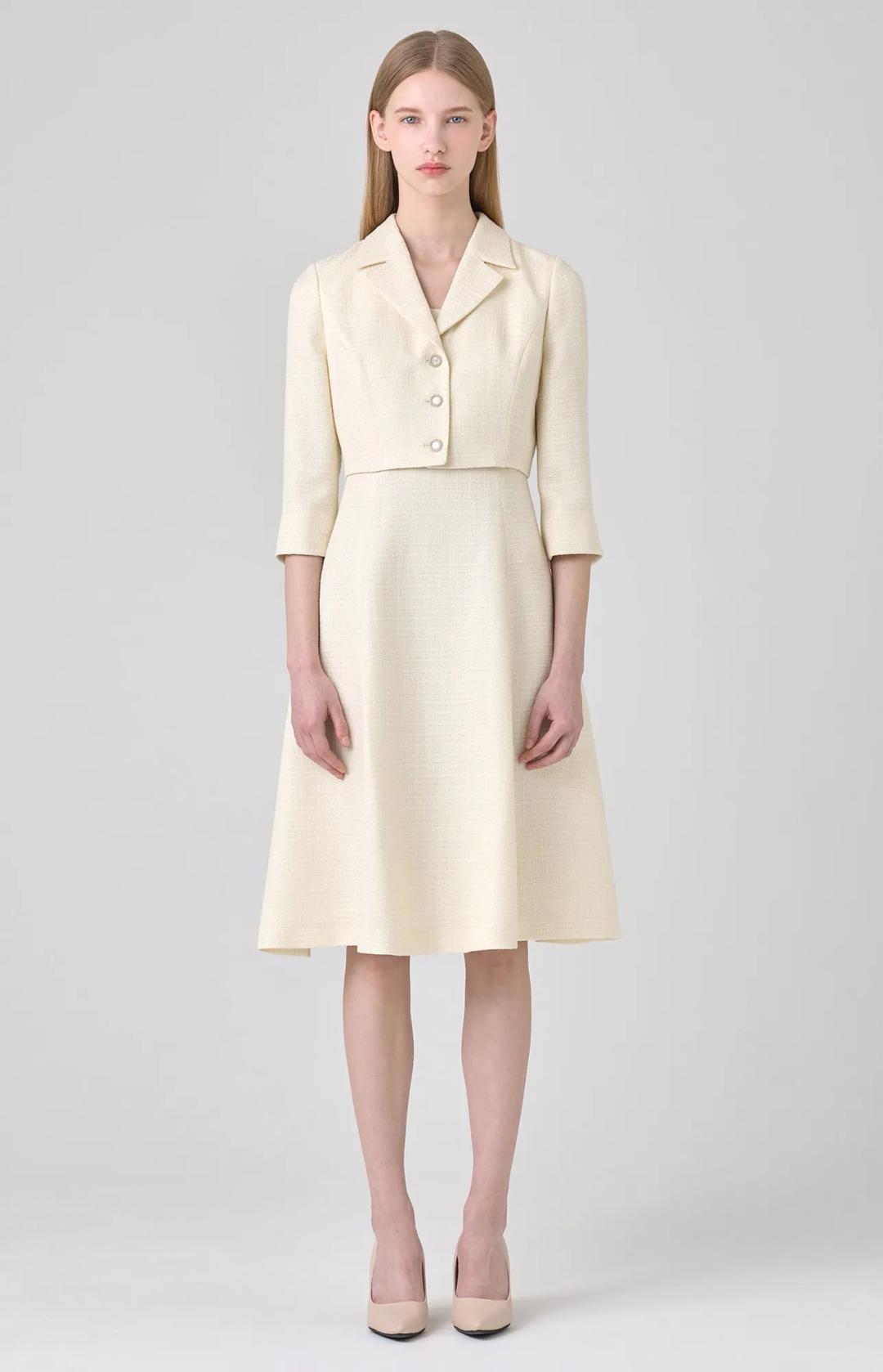 에리슨 플레어 트위드 원피스