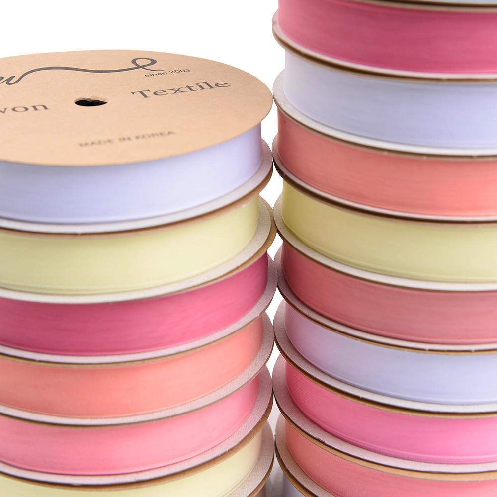 오간디 리본 끈 포장 선물 원단 청첩장 리본 15mm 30yd