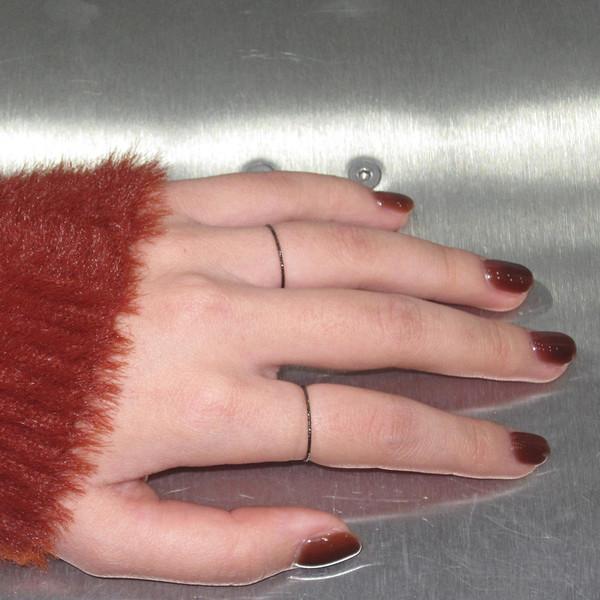 skein black ring(2set)