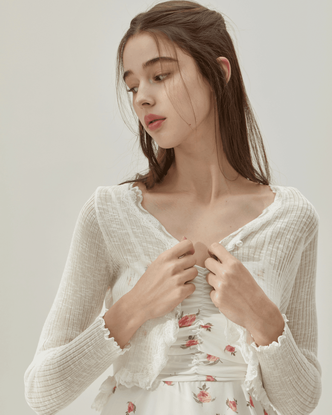 비키니밴더 릴리안 레이스 원버튼 가디건 [여름가디건/휴양지가디건]