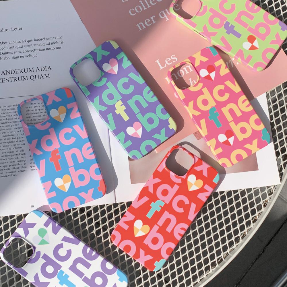 [포미제이] 알파벳 무광 슬림하드 케이스 (6color)