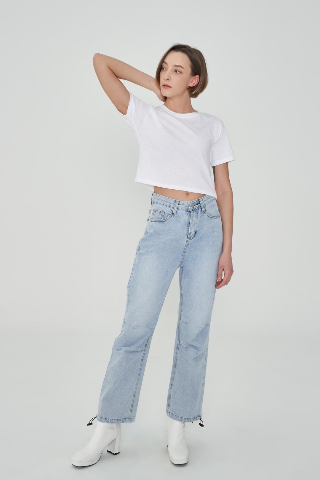 이채연 제시 채영 박지현 이안 착용 ADJUSTABLE DENIM JOGGER PANTS [6100]