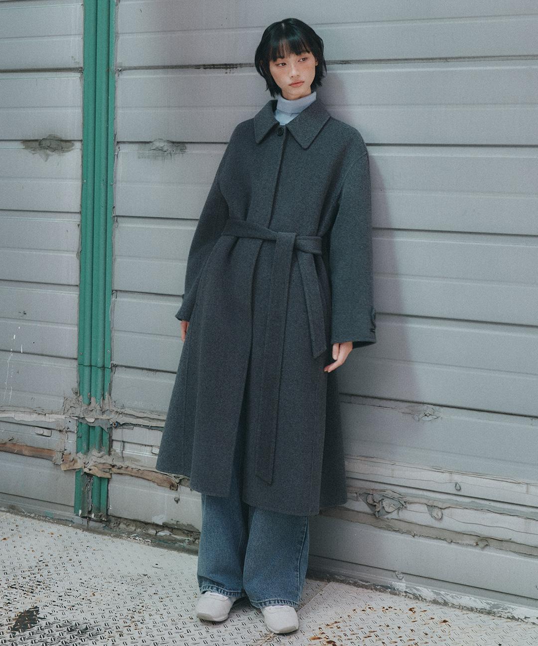 미쏘 [누적3만🏆/울70%]핸드메이드 벨티드 롱 코트_MIWJHFV4PB