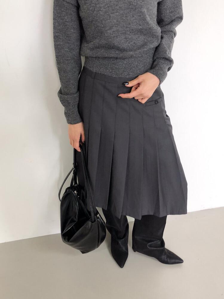 랩쳐 MX PLEATS SKIRT (2COLOR)
