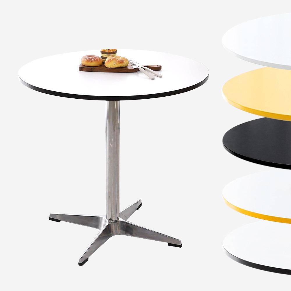 미드센추리 플로윙 크로스 2인 4인 원형테이블 600 700 800 (사이즈/컬러 선택)