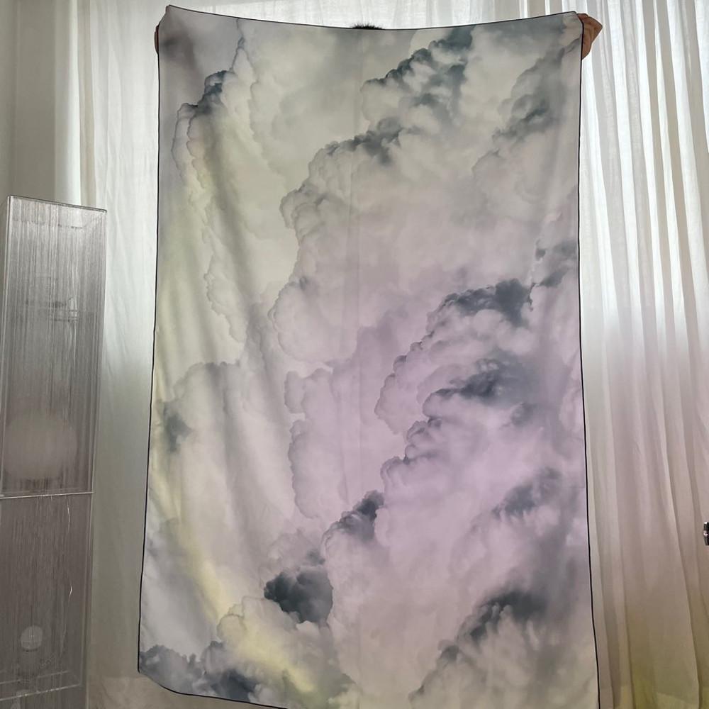 구름 하늘 쉬폰 샤틴 패브릭 포스터