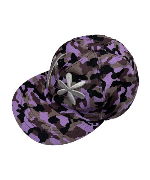 로고 6패널 캡 카모퍼플