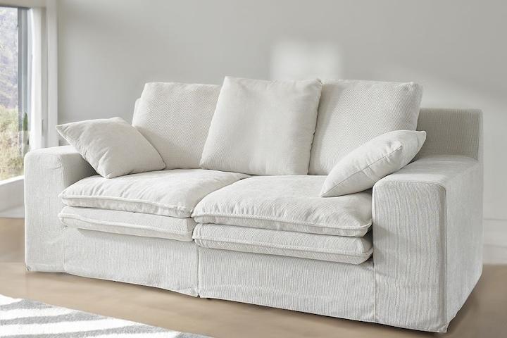 로운 구스 패브릭 3인용 소파