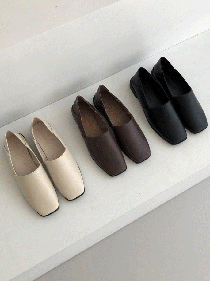 스퀘어 각코 블로퍼 바부슈 로퍼