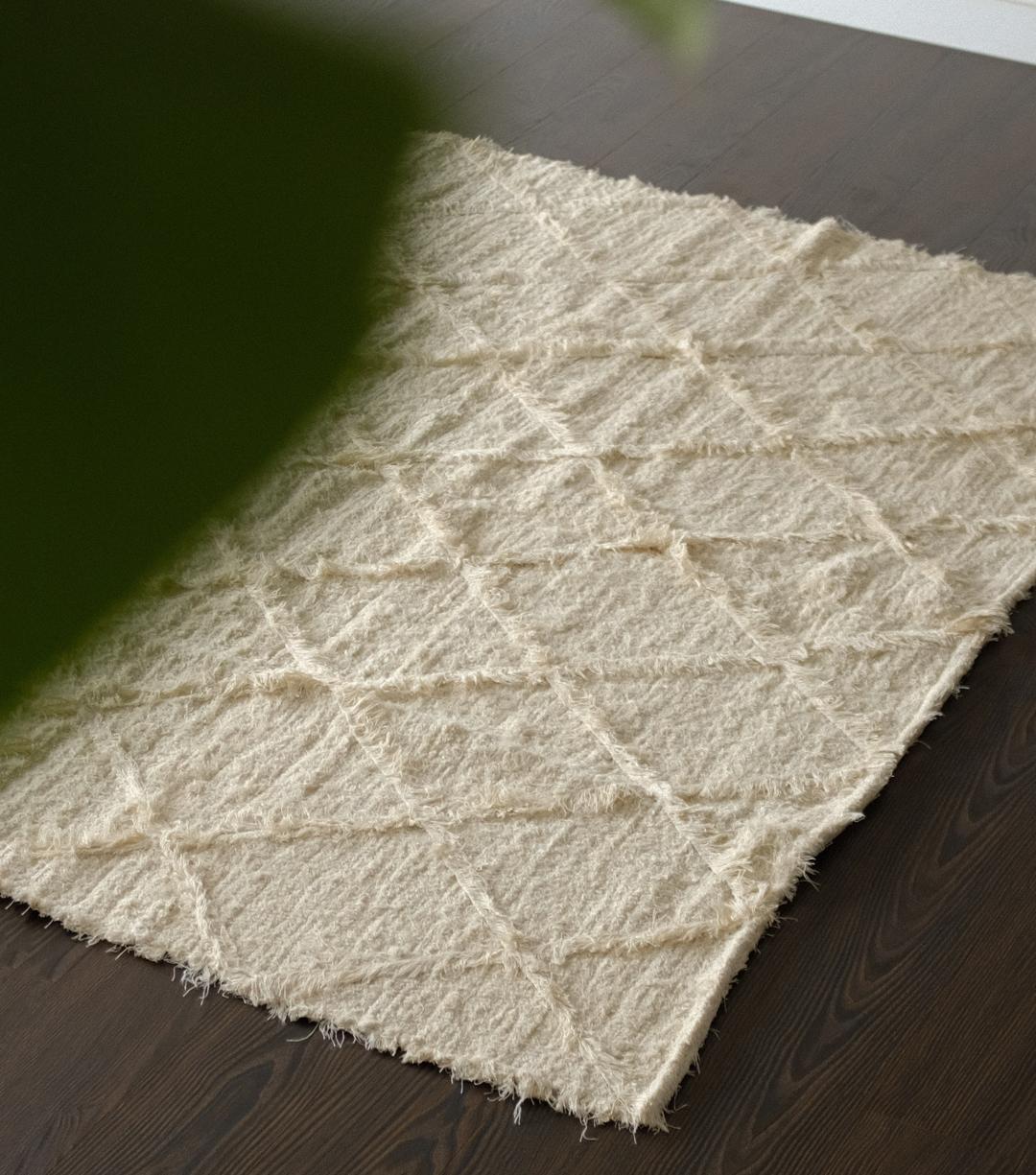 Handwooven portugal cotton rug (Diamond/3size)