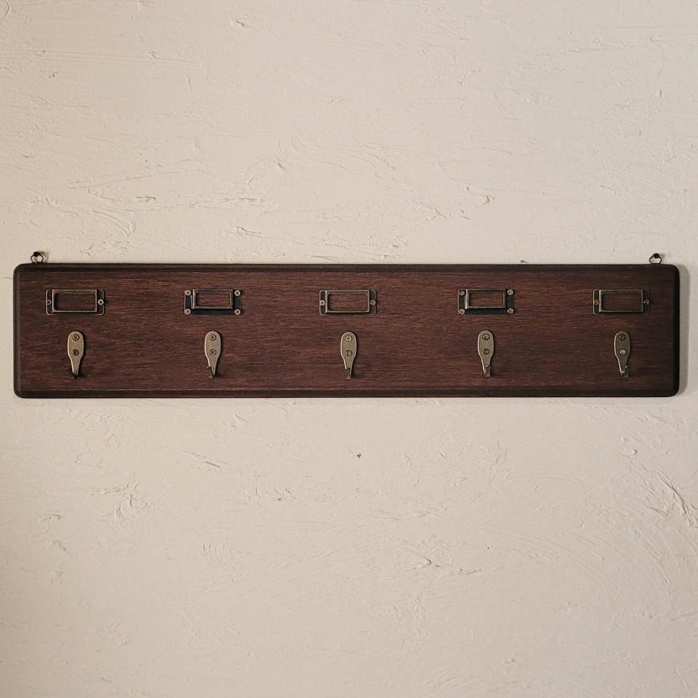[SOIRO] UK Brown Wood Vintage Wall Hooks _ 우드 빈티지 브라운 벽걸이 후크