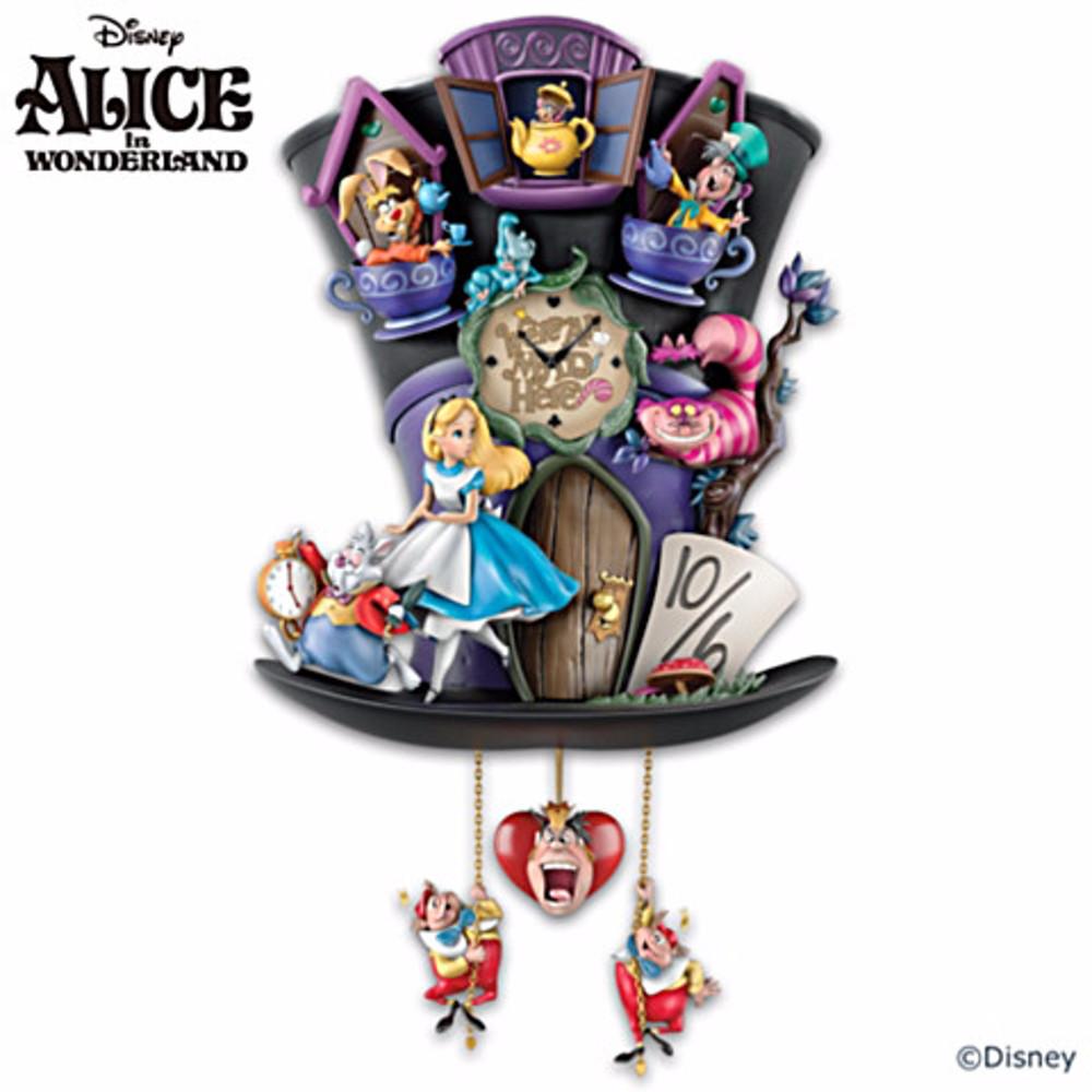 디즈니 이상한 나라의 앨리스 Mad Hatter 벽시계