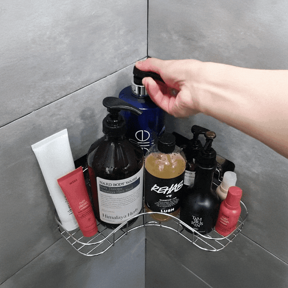 무타공 욕실정리 코너선반