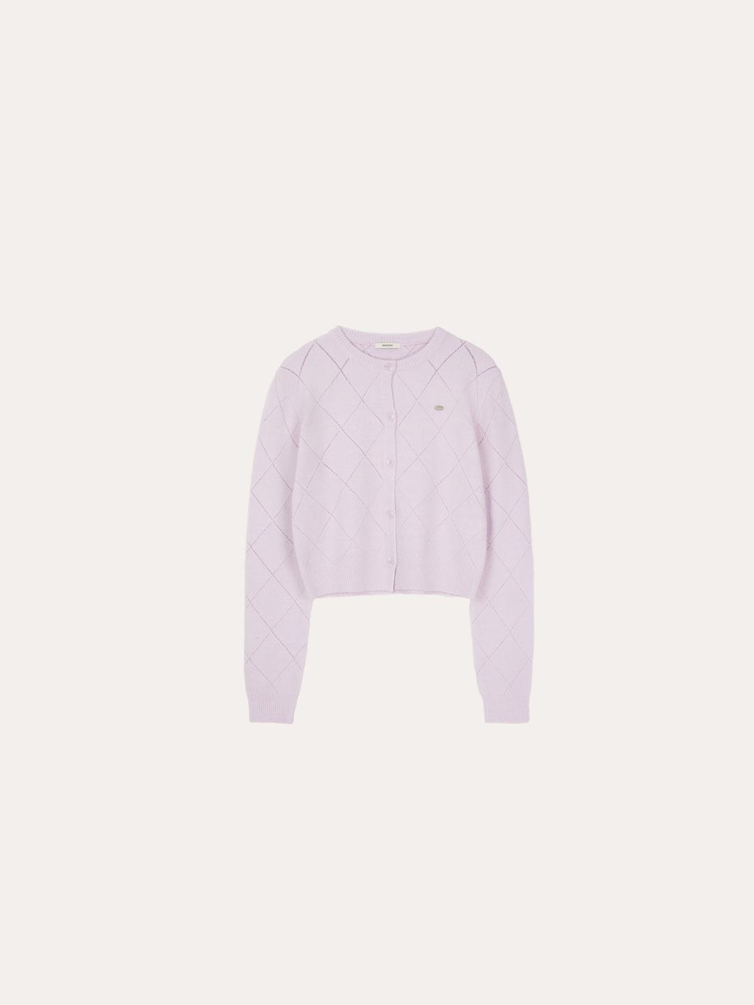 로레아 펀칭 가디건[LAVENDER]*오늘 출발